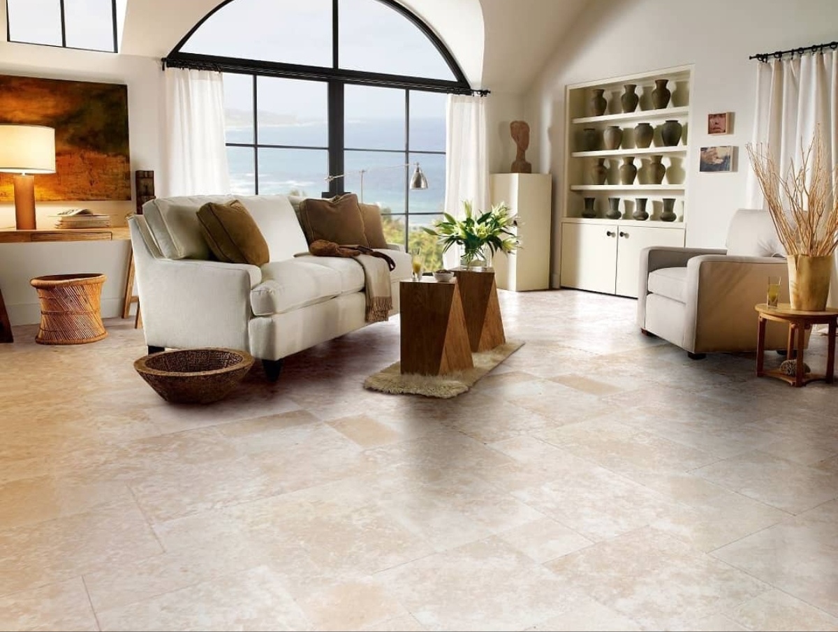  Light Cross Cut Travertine Slab