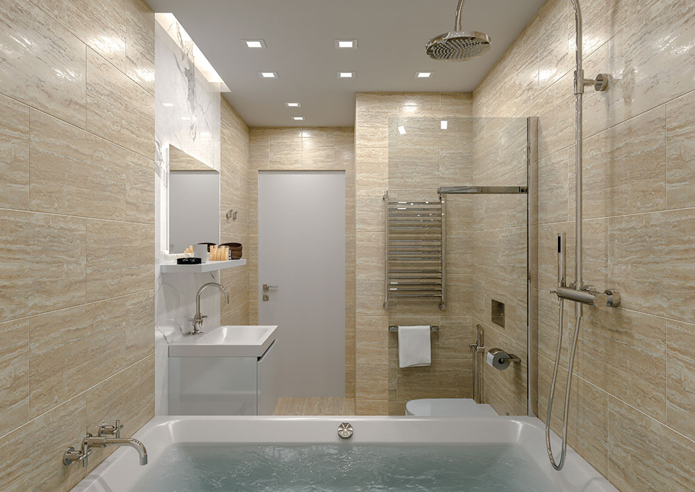 Light Vein Cut  Travertine Slab