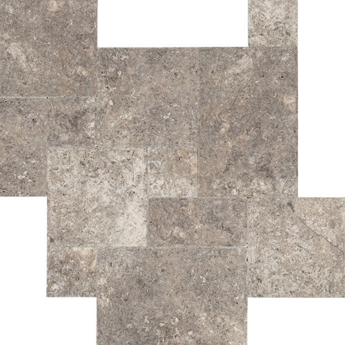 Silver Cross Cut Travertine Tumbled